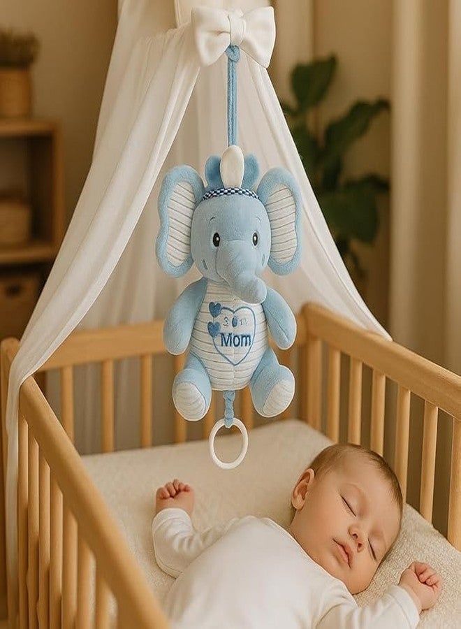 SMILE BABY Plush Hanging Toy Rattles for Crib and Stroller Keep Your Baby Entertained and Engaged. Soft, Colorful, and Safe, They Stimulate Sensory Development and are Perfect for Playtime Fun (BLUE -1) - Image 2